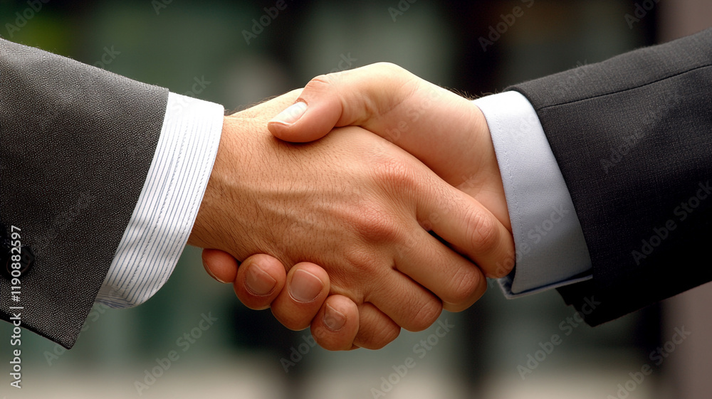 Handshake between two businesspeople. Handshake between two businesspeople.