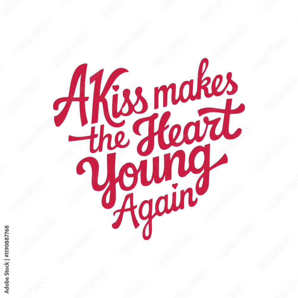 Fototapeta premium A kiss makes the heart young again