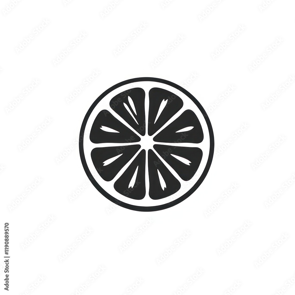 Drawing of a Lemon Slice Detailed Citrus Fruit Illustration on a White Background Drawing of a Lemon Slice Detailed Citrus Fruit Illustration on a White Background
