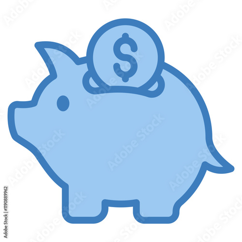 Piggy Bank Icon Element For Design