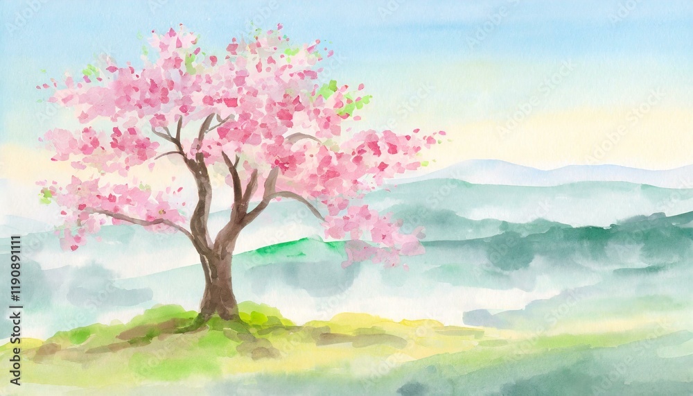 春の風景画 春の風景画