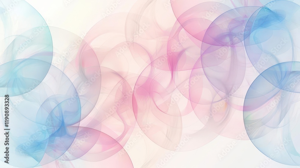 Abstract composition of soft, colorful swirls and circles creating a serene, artistic background. Abstract composition of soft, colorful swirls and circles creating a serene, artistic background.