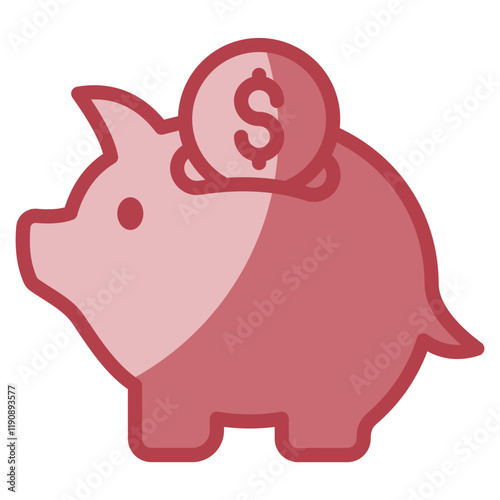 Piggy Bank Icon Element For Design