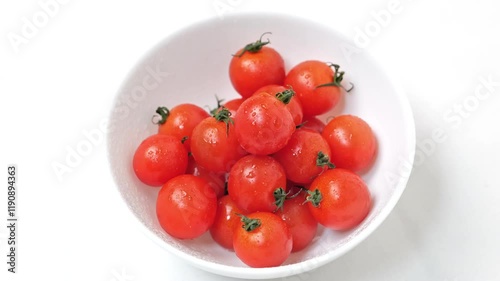 Tomatoes on a White Plate