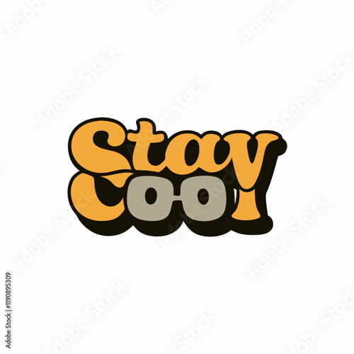 sticker design of stay cool