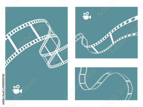 Cinema retro abstract background with film reel