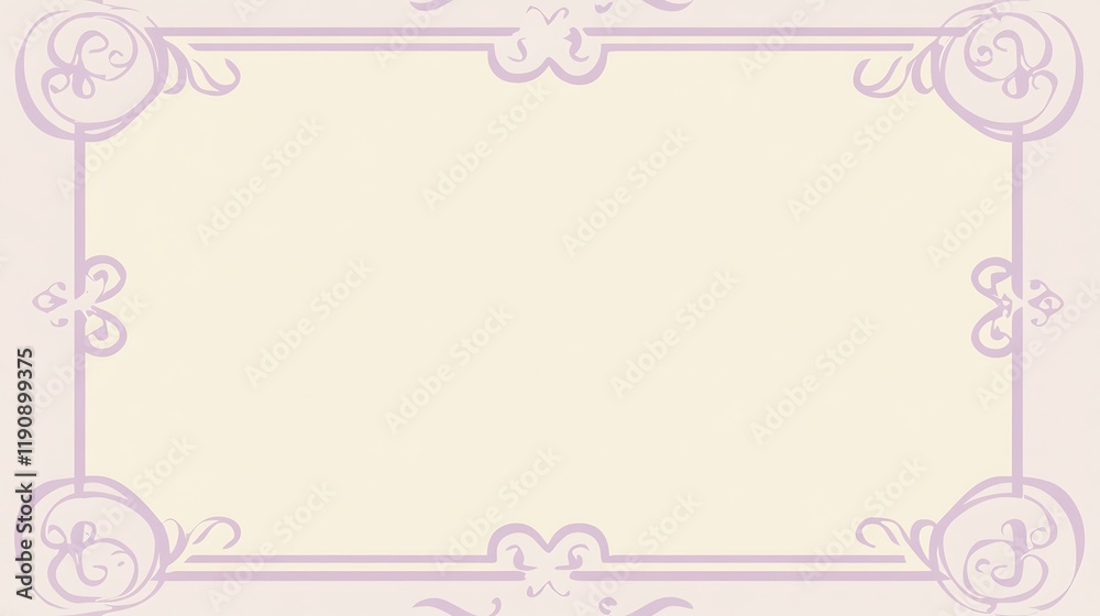 Elegant Lavender Frame Design With Floral Accents Elegant Lavender Frame Design With Floral Accents