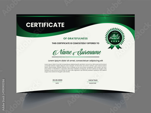 Creative Modern award diploma certificate design template