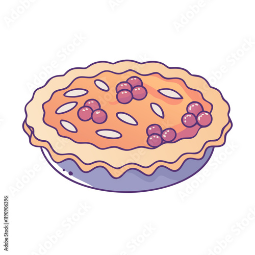 berry pie vector icon,berry pie vector illustration - simple illustration of berry pie ,perfect for logos and iconsberry pie 