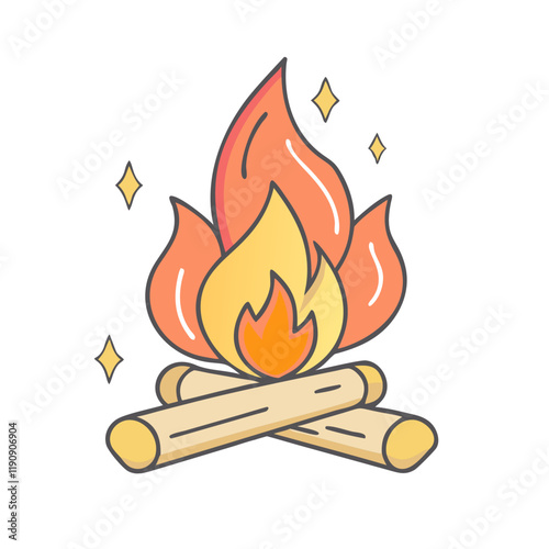 campfire vector icon,campfire vector illustration - simple illustration of campfire ,perfect for logos and iconscampfire 
