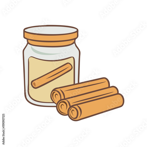 cinnamon spice jar vector icon,cinnamon spice jar vector illustration - simple illustration of cinnamon spice jar ,perfect for logos and iconscinnamon spice jar 