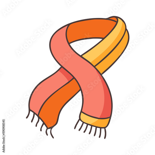 fall scarf vector icon,fall scarf vector illustration - simple illustration of fall scarf ,perfect for logos and iconsfall scarf 