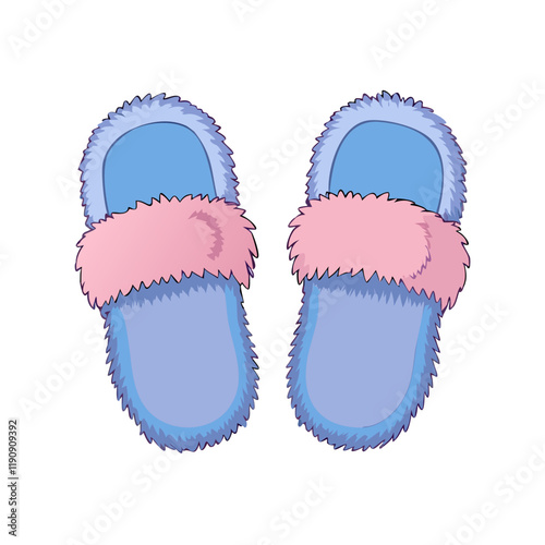 fuzzy slippers vector icon,fuzzy slippers vector illustration - simple illustration of fuzzy slippers ,perfect for logos and iconsfuzzy slippers 