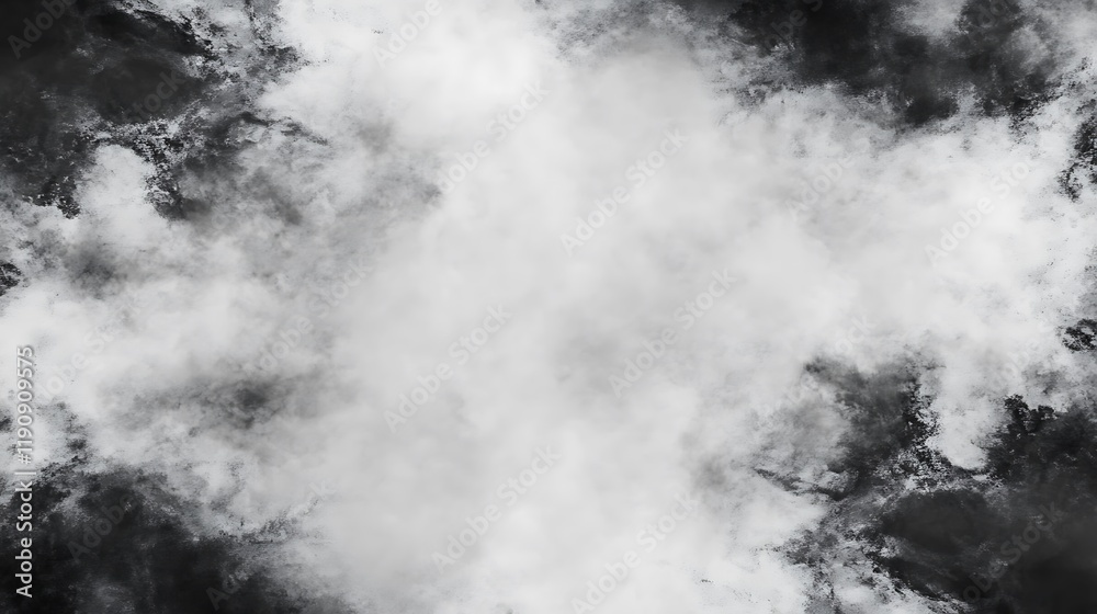 Fototapeta premium Abstract grayscale cloud formation artistic image
