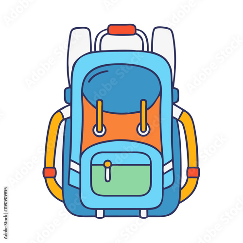 hiking backpack vector icon,hiking backpack vector illustration - simple illustration of hiking backpack ,perfect for logos and iconshiking backpack 