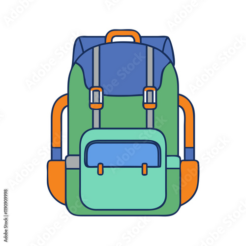 hiking backpack vector icon,hiking backpack vector illustration - simple illustration of hiking backpack ,perfect for logos and iconshiking backpack 