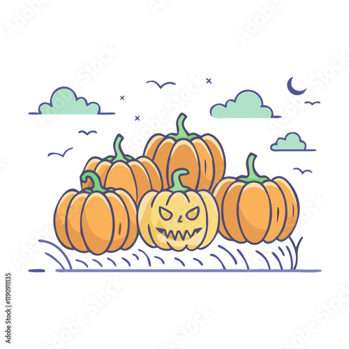 pumpkin patch vector icon,pumpkin patch vector illustration - simple illustration of pumpkin patch ,perfect for logos and iconspumpkin patch 