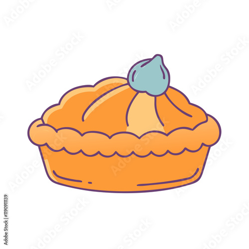 pumpkin pie vector icon,pumpkin pie vector illustration - simple illustration of pumpkin pie ,perfect for logos and iconspumpkin pie 