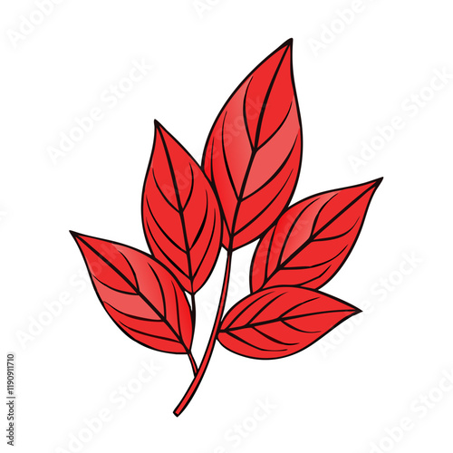 red leaves vector icon,red leaves vector illustration - simple illustration of red leaves ,perfect for logos and iconsred leaves 