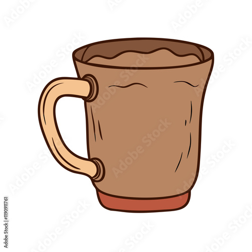 rustic mug vector icon,rustic mug vector illustration - simple illustration of rustic mug ,perfect for logos and iconsrustic mug 