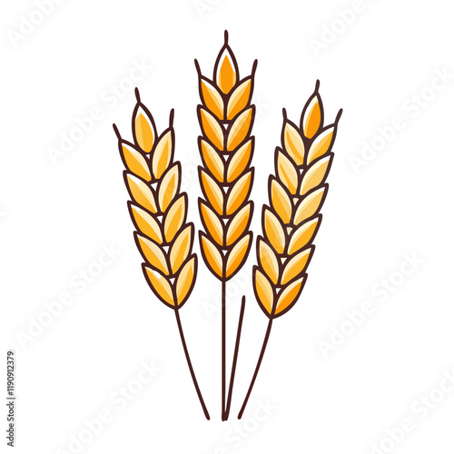 wheat stalks vector icon,wheat stalks vector illustration - simple illustration of wheat stalks ,perfect for logos and iconswheat stalks 