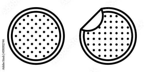 Fotografía Vector illustration of nicotine patch icons with dots