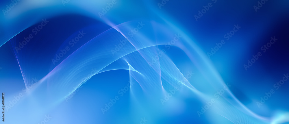 Fototapeta premium Abstract Blue Background With Fluid Wave Patterns