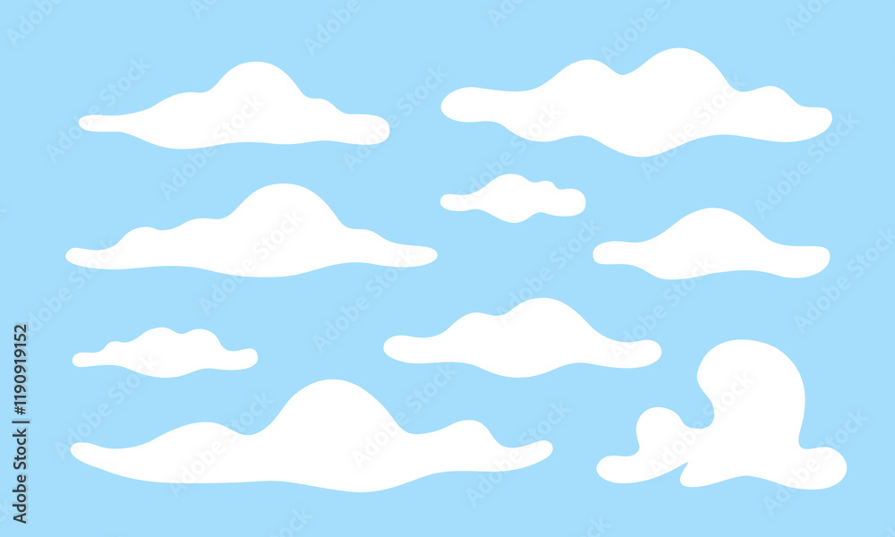 Clouds on a light blue background. Clouds on a light blue background.