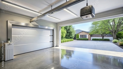 Newly Installed Electric Garage Door Opener - Modern Home Automation