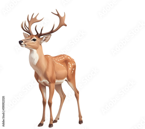 Illustration deer vector art