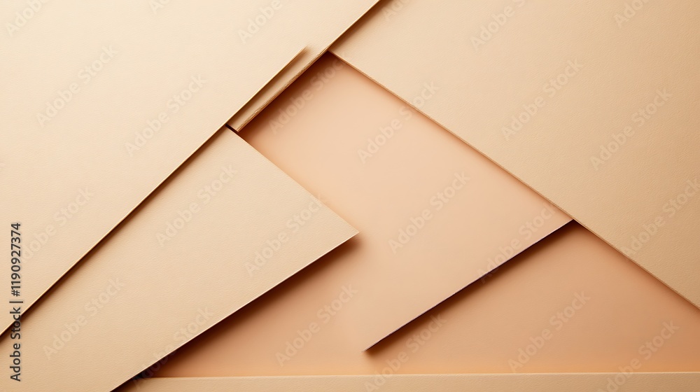 Abstract Beige Geometric Paper Shapes Design Abstract Beige Geometric Paper Shapes Design