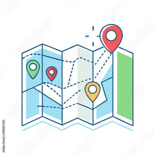 Free Download tourist map vector icon, tourist map vector illustration - simple illustration of tourist map, perfect for logos and iconstourist map  - GFXLoad