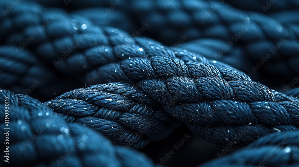 Rope texture close-up with a focus on minimalism and depth of field Rope texture close-up with a focus on minimalism and depth of field