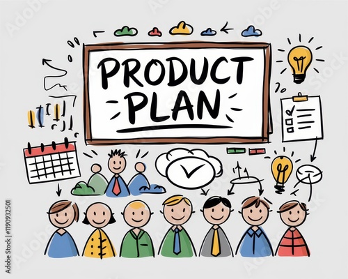 A team develops a comprehensive product plan together