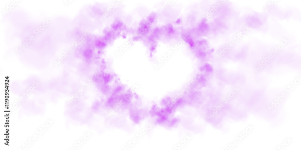 Realistic smoky purple fluffy heart shaped cloud on transparent background. Romantic golden translucent smoke floating in the shape of a heart. PNG. Realistic smoky purple fluffy heart shaped cloud on transparent background. Romantic golden translucent smoke floating in the shape of a heart. PNG.