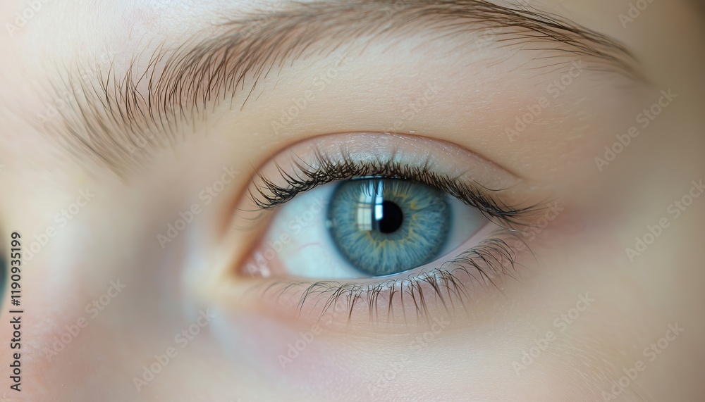 Obraz premium The Bright And Clear Vision Of A Young Girl'S Eyes, Free From Any Problems Or Diseases, Serving As A Symbol Of Good Health.