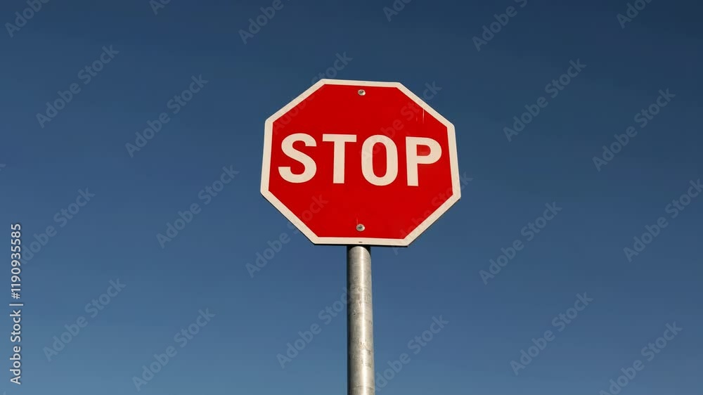 Minimalist View of Stop Sign Minimalist View of Stop Sign