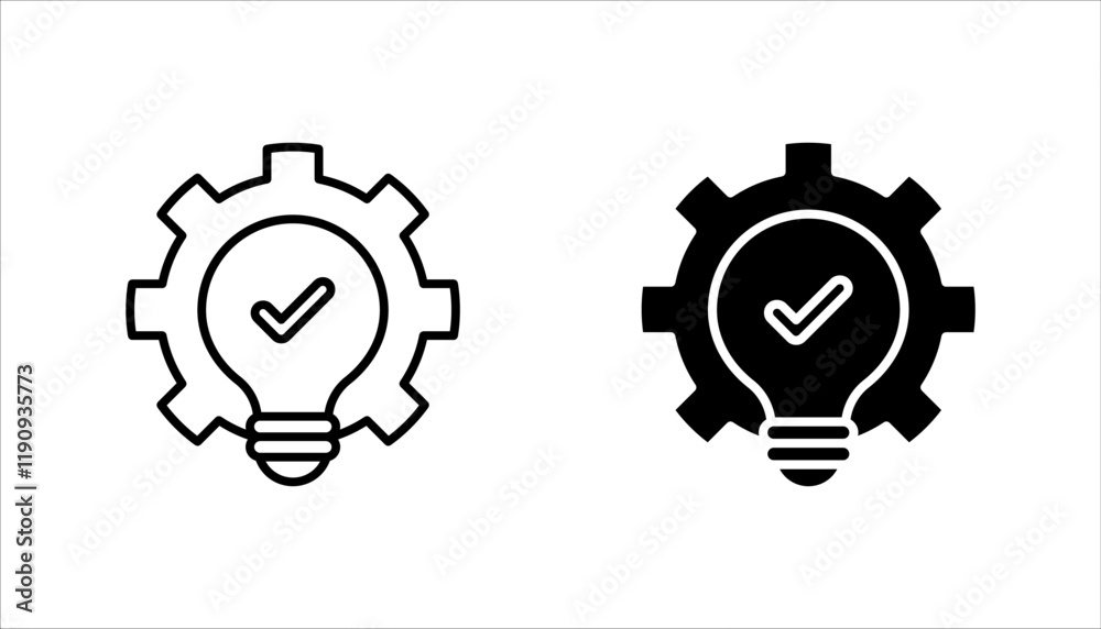 Set of brainstorming icons, on a white background. Set of brainstorming icons, on a white background.