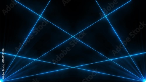 mirrored blue laser light show 
