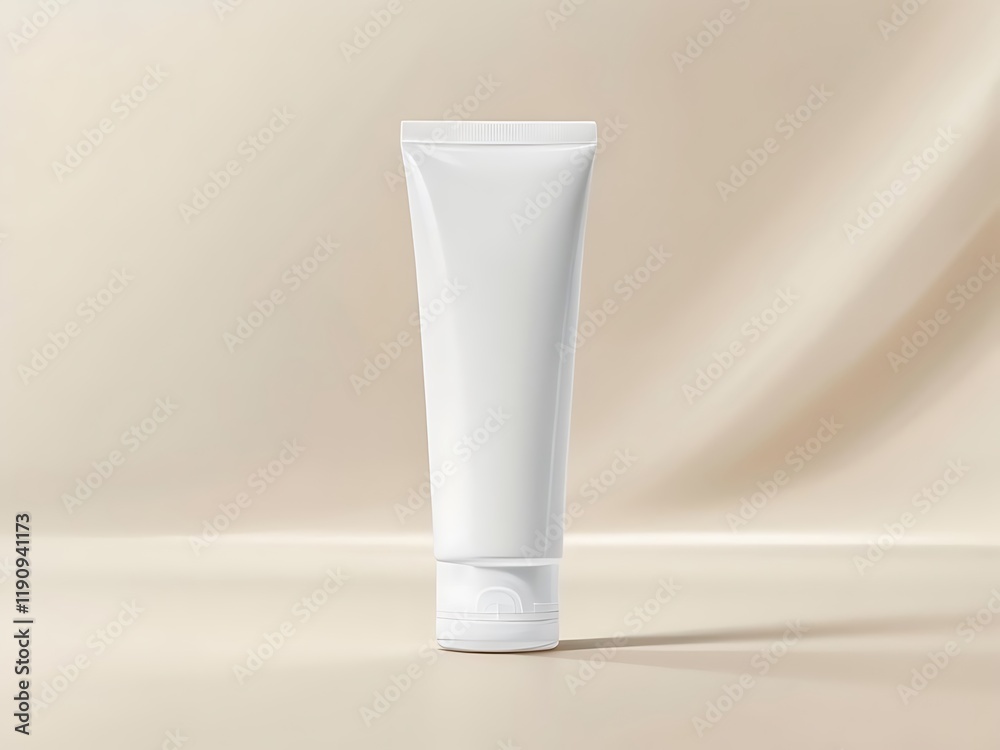 White cosmetic tube, white , blank White cosmetic tube, white , blank