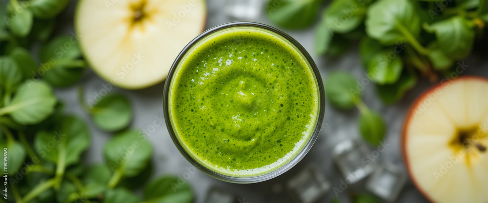 Green smoothie with apple and spinach ingredients Green smoothie with apple and spinach ingredients