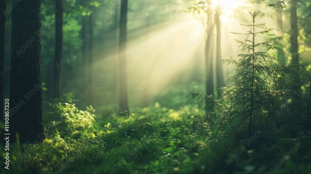 Obraz premium Green forests and the world's environment