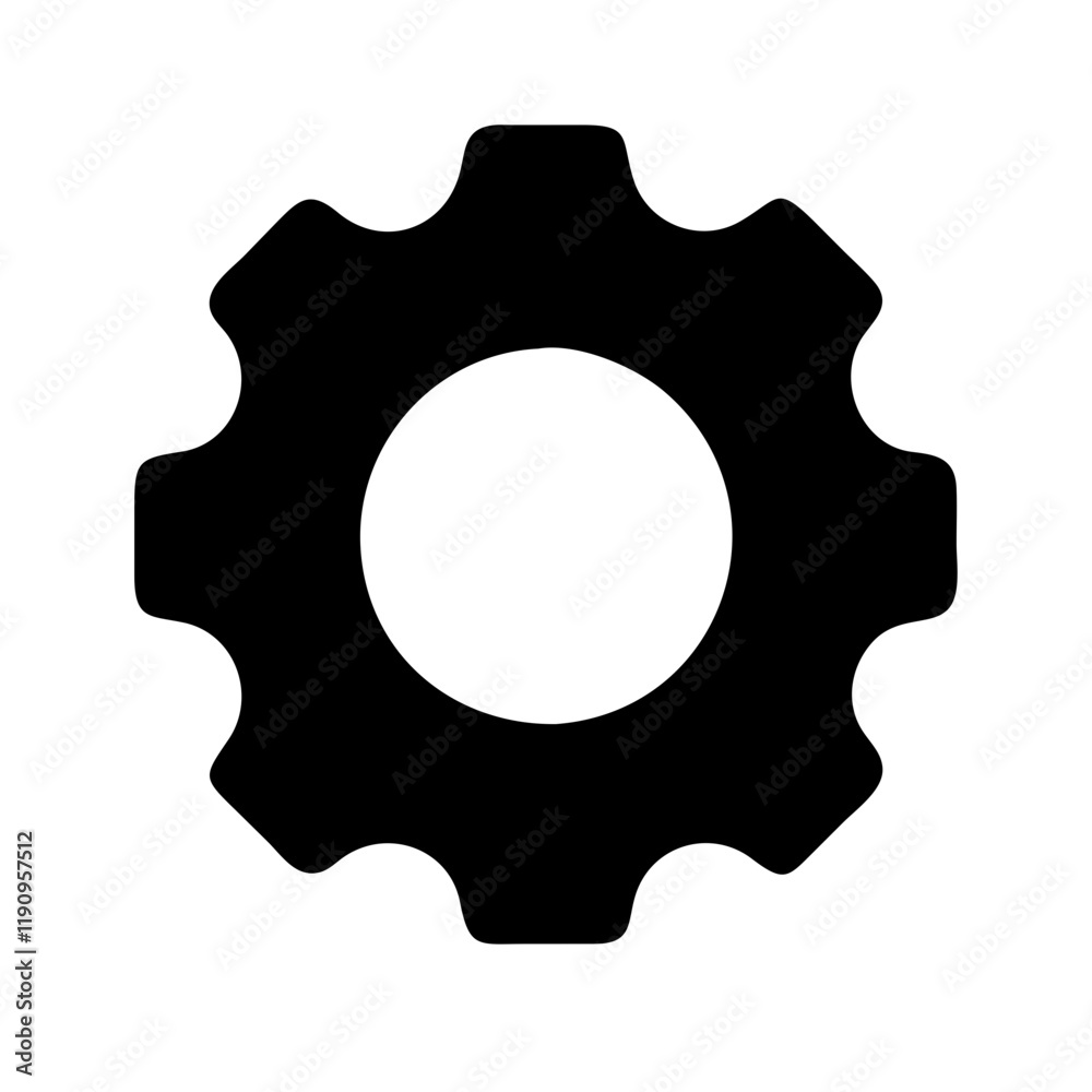Simple Gear Icon for Technical or Settings Related Concepts Simple Gear Icon for Technical or Settings Related Concepts