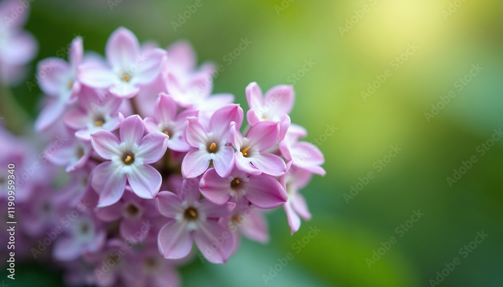 Lilac blossoms in full bloom with intricate petal details Lilac blossoms in full bloom with intricate petal details