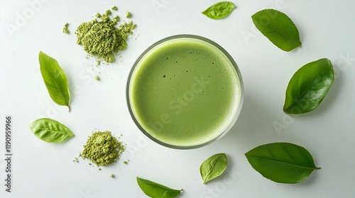 Plakat green macha tea