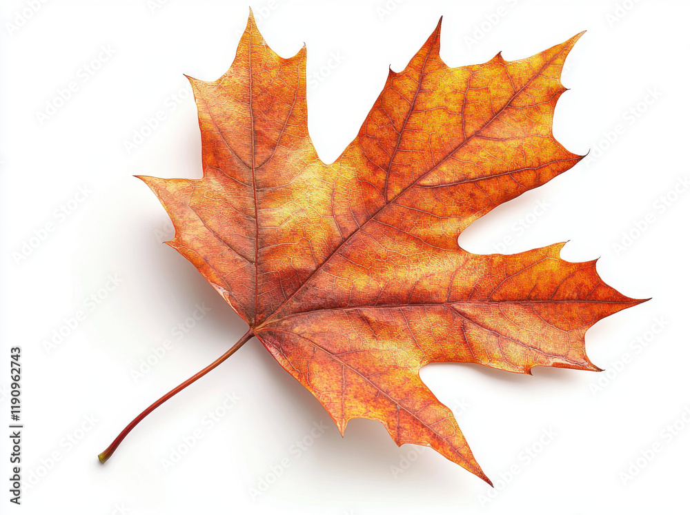 vibrant orange maple leaf showcasing intricate details and textures vibrant orange maple leaf showcasing intricate details and textures