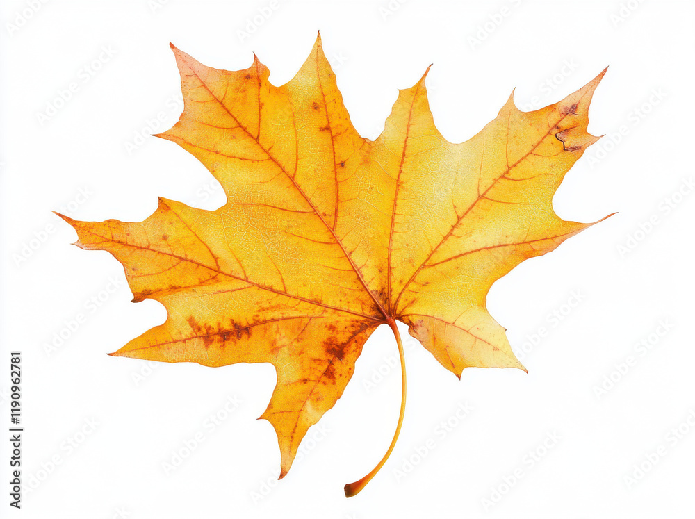 vibrant maple leaf in autumn, showcasing its beautiful yellow color vibrant maple leaf in autumn, showcasing its beautiful yellow color