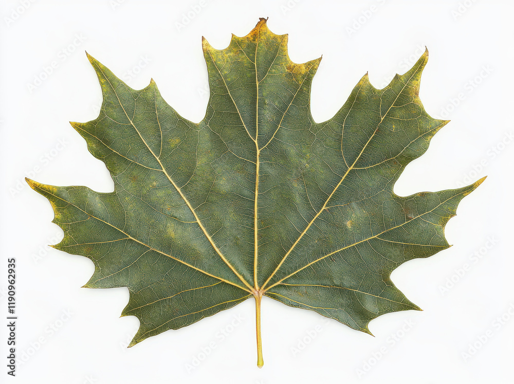 Fototapeta premium highly detailed and realistic maple leaf showcasing intricate veins and textures