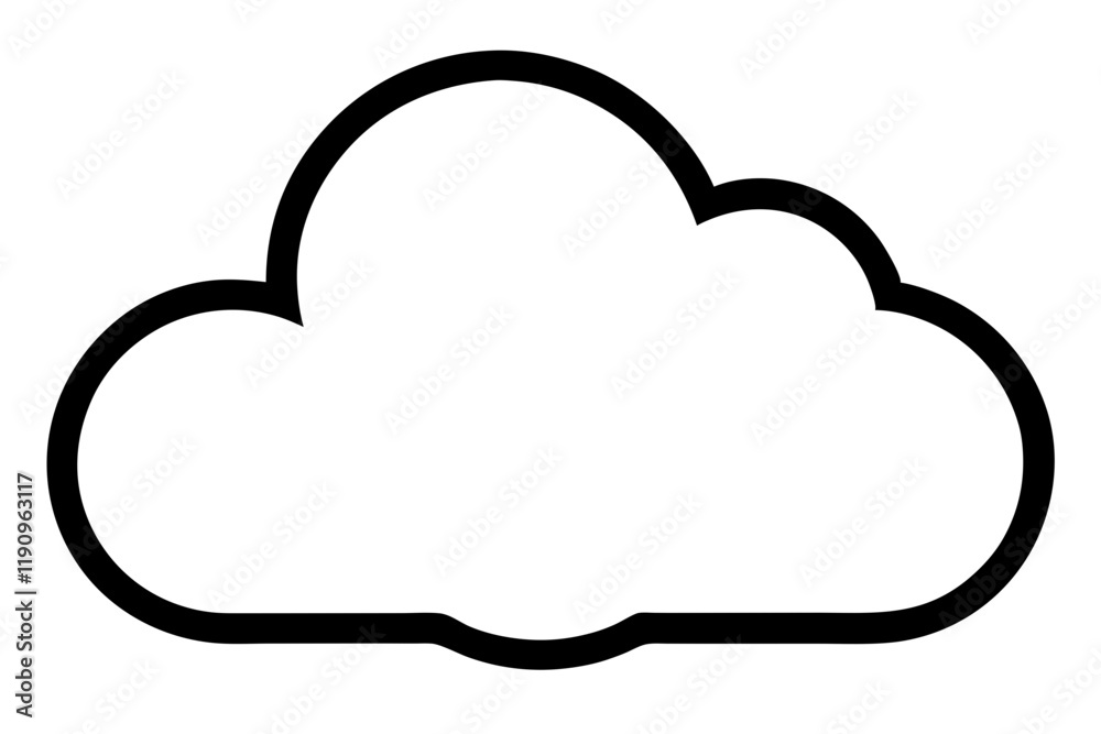 Cloud Icon Vector Illustration with Soft Puffy Design in SVG Format Cloud Icon Vector Illustration with Soft Puffy Design in SVG Format
