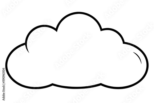 Cloud Icon Vector Illustration with Soft Puffy Design in SVG Format